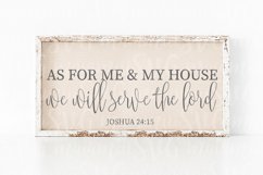 As For Me &amp; My House SVG, Bible Quote SVG, Serve the Lord Product Image 1