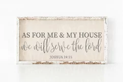 As For Me & My House SVG, Bible Quote SVG, Serve the Lord Product Image 1