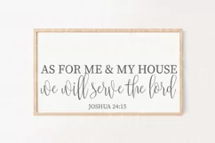 As For Me & My House SVG, Bible Quote SVG, Serve the Lord Product Image 3