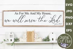 As For Me And My House Christian Farmhouse Sign Svg Product Image 1