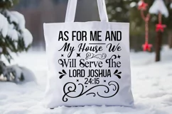 As For Me And My House We SVG, Christian SVG Design Product Image 3