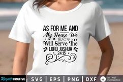 As For Me And My House We SVG, Christian SVG Design Product Image 1