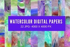 Watercolor digital papers bundle|Watercolor textures bundle Product Image 4