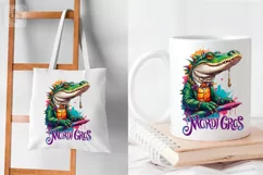 Alligator. Mardi Gras Sublimation, t-shirt sublimation Product Image 2