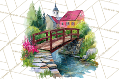 Watercolor Inspirational Landscapes, Sublimation Designs Product Image 5