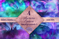Aurora Space Backgrounds Set 3 - 4 Images Product Image 1