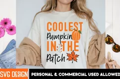 Coolest Pumpkin in the Patch svg, Halloween svg, Autumn svg Product Image 2