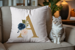 Alphabet, Letters, Monogram, Golden flowers Product Image 2