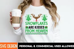 Snowflakes Are kisses From Heaven SVG Cut File,Christmas SVG Product Image 1