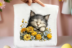 Whimsical Summer Cat Clipart Product Image 2