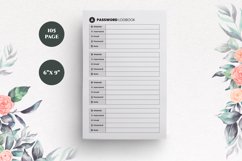 Password Logbook,Password Tracker KDP Interior 105 pages 6X9 Product Image 2