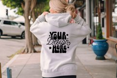 Ash Hoodie Back Mockup, Gildan 18500 Mockup, Gildan Ash Product Image 1