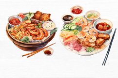 Asia Foods Watercolor Sublimation Clipart Product Image 2
