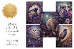 Purple Night Garden Postcard and Poster Print Set Product Image 3