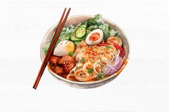 Asia Foods Watercolor Sublimation Clipart Product Image 3