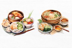 Asia Foods Watercolor Sublimation Clipart Product Image 2