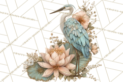 Green Chinoiserie Clipart, Pagodas, Bamboo, Floral Png Product Image 2