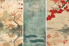 Asian Pond Digital Paper Bundle Product Image 4