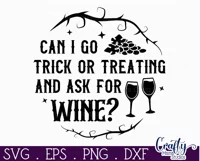 Halloween Round Sign Funny Svg, Trick Or Treat For Wine Product Image 2