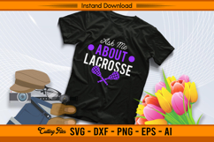 Ask Me About Lacrosse SVG Cutting Design File Product Image 2