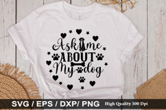 Ask me about my dog SVG - Christmas Dog Design Product Image 1