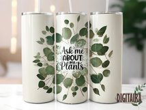 Plants Lover Quote Straight &amp; Tapered Skinny Tumbler Product Image 4