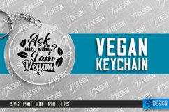 Vegan Keychain Design | Vegan Quotes | Keychain SVG Design Product Image 1