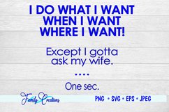 I Do What I Want When I Want Where I Want! Except I gotta... Product Image 2