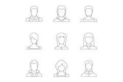 Erysipelas icons set, outline style Product Image 1