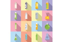 Air freshener icons set flat vector. Auto breathe Product Image 1