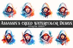 Assassin&#039;s creed watercolor Sublimation Bundle Product Image 1