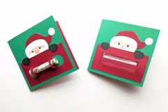 Christmas Santa Claus Money Roll Holder Card SVG