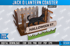 Halloween Skull Coasters with Holder Box Laser Cut Bundle Product Image 3
