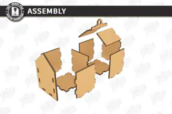 3D Wooden Advent Wreath House Laser Cut | Advent Calendar Product Image 3