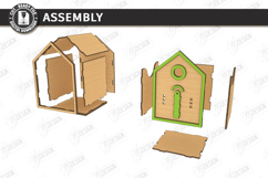 3D House Organizer Laser Cut | Storage Box | Village Cottage Product Image 3