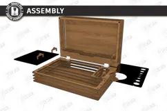 Easel for Drawing Laser Cut | 3D Tabletop Art Easel Box SVG Product Image 3