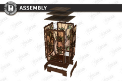 Stained Glass Floor Lamp Laser Cut Bundle | 3D Wood Lantern Product Image 23