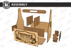 Wooden Beer Bottle Caddy Laser Cut | Father’s Day gift Idea Product Image 3