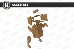 3D Wood Animal Desk Lamp Laser Cut | Dino Desk Lamp | Modern Product Image 4