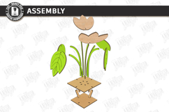 Wooden Plant Coasters Laser Cut Bundle | 3D Layered Monstera Product Image 23
