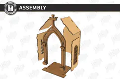 3D Layered Wooden Prayer Shrine Laser Cut | Display Stand Product Image 3