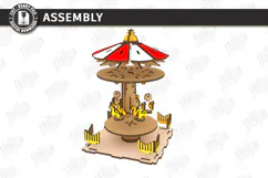 Christmas Kinetic Toy Laser Cut | 3D Wooden Carousel | CNC Product Image 4
