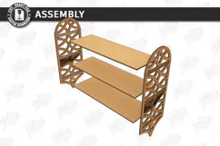 3D Decorative Wall Shelf Laser Cut | Home Wall Organization Product Image 2