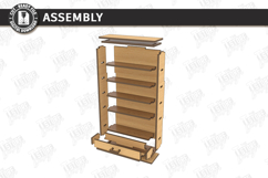 Miniature Bookshelves Laser Cut | Mini Bookcase SVG | CNC Product Image 3