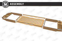 Bath Caddy Tray Laser Cut | Bathtub Tray | Bath Caddy Bridge Product Image 2