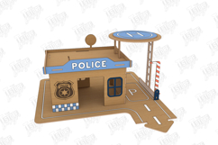 3D Wooden Police Station Playset Laser Cut | Kids Laser Product Image 7