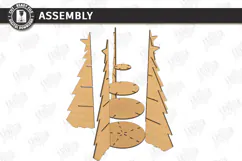 Christmas Tree Shelf Laser Cut | Christmas Tiered Tray | CNC Product Image 3