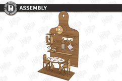 Kitchen Board Miniature Room Box Laser Cut Bundle | 3D Board Product Image 12