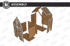 3D Christmas Gingerbread House Laser Cut | Christmas House Product Image 4