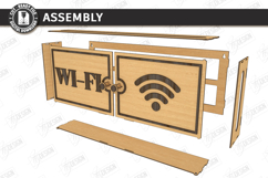 Decorative Wi-Fi Router Hiding Box Laser Cut Bundle | Home Product Image 12
